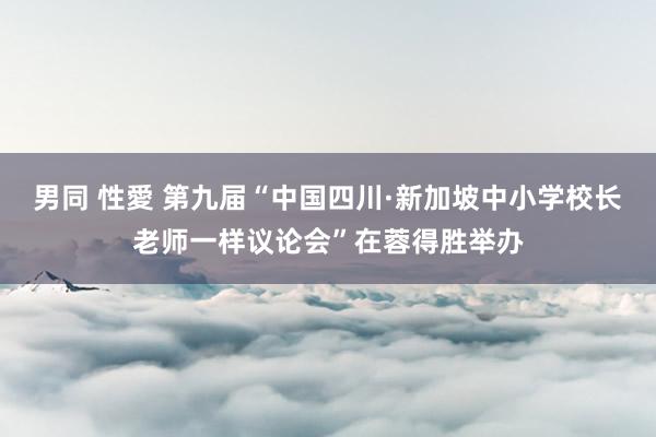 男同 性愛 第九届“中国四川·新加坡中小学校长老师一样议论会”在蓉得胜举办