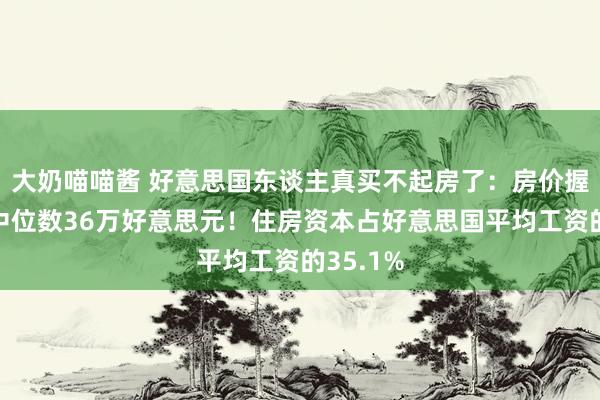 大奶喵喵酱 好意思国东谈主真买不起房了：房价握续高涨中位数36万好意思元！住房资本占好意思国平均工资的35.1%