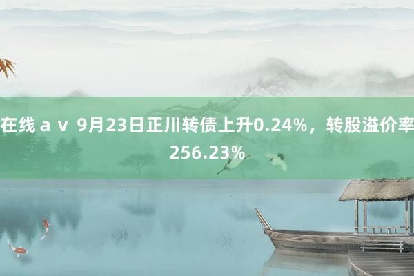 在线ａｖ 9月23日正川转债上升0.24%，转股溢价率256.23%