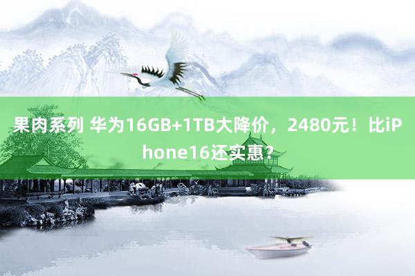 果肉系列 华为16GB+1TB大降价，2480元！比iPhone16还实惠？