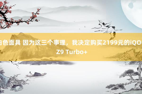 白色面具 因为这三个事理，我决定购买2199元的iQOO Z9 Turbo+