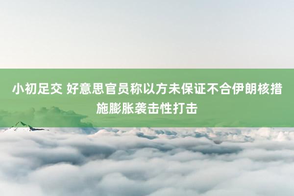 小初足交 好意思官员称以方未保证不合伊朗核措施膨胀袭击性打击