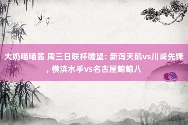 大奶喵喵酱 周三日联杯瞻望: 新泻天鹅vs川崎先锋， 横滨水手vs名古屋鲸鲸八