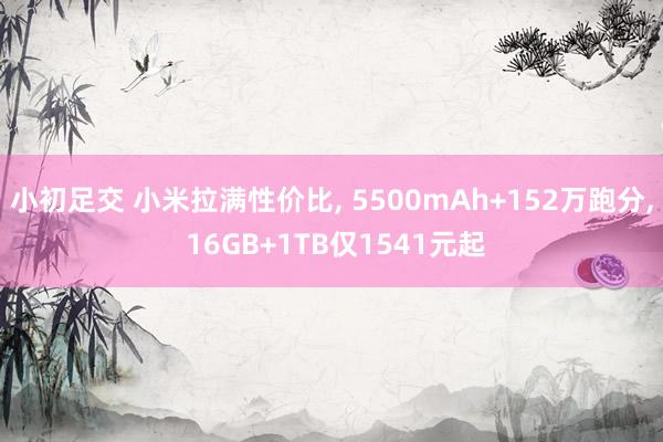 小初足交 小米拉满性价比， 5500mAh+152万跑分， 16GB+1TB仅1541元起