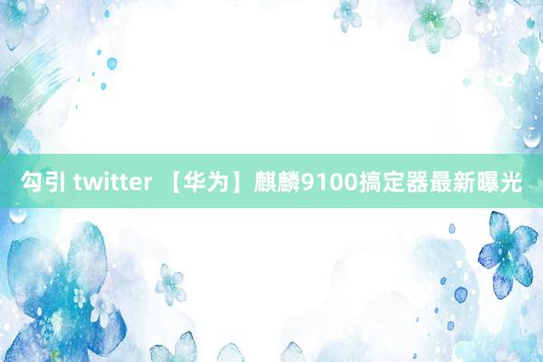 勾引 twitter 【华为】麒麟9100搞定器最新曝光