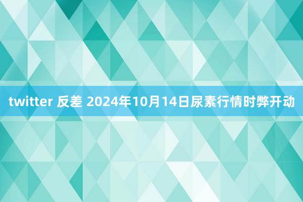 twitter 反差 2024年10月14日尿素行情时弊开动