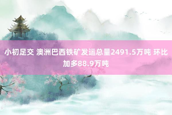 小初足交 澳洲巴西铁矿发运总量2491.5万吨 环比加多88.9万吨