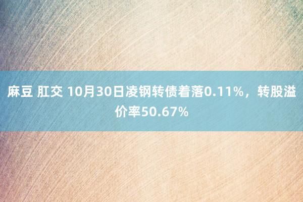 麻豆 肛交 10月30日凌钢转债着落0.11%，转股溢价率50.67%