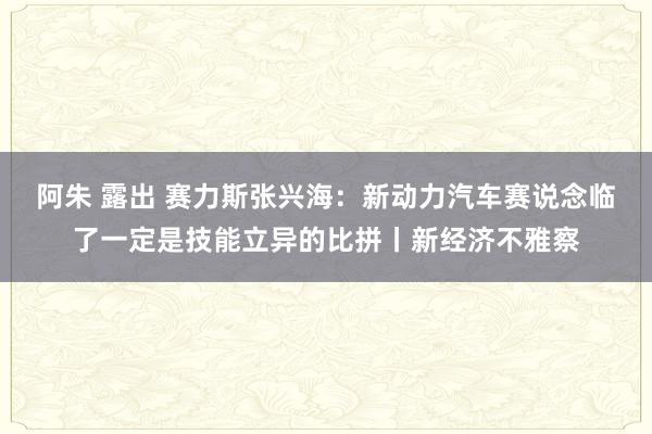 阿朱 露出 赛力斯张兴海：新动力汽车赛说念临了一定是技能立异的比拼丨新经济不雅察