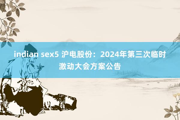 indian sex5 沪电股份：2024年第三次临时激动大会方案公告