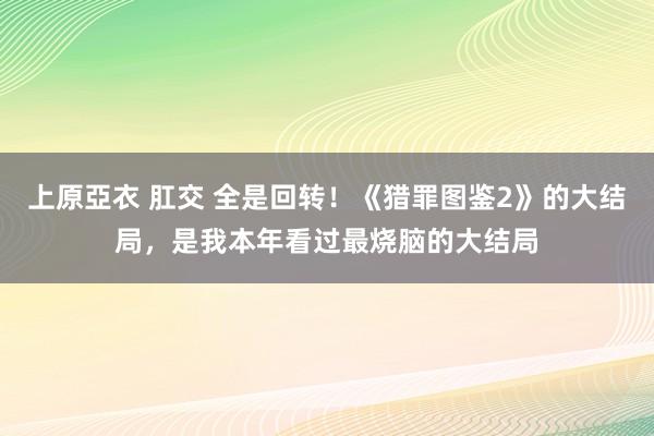 上原亞衣 肛交 全是回转！《猎罪图鉴2》的大结局，是我本年看过最烧脑的大结局