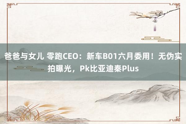 爸爸与女儿 零跑CEO：新车B01六月委用！无伪实拍曝光，Pk比亚迪秦Plus